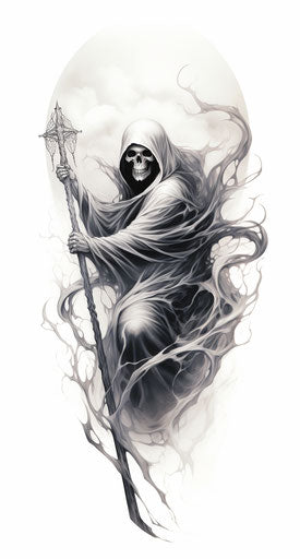 The Reaper on Scythe, Captivating Dark Art
