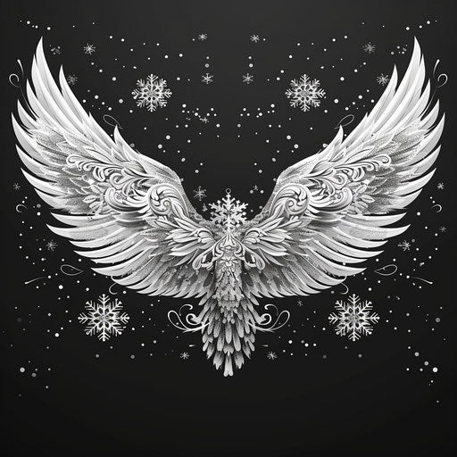 Realistic Christmas and New Year clipart with detailed wings