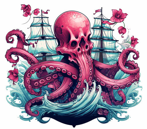 Octopus tentacles sabotaging pirate ship