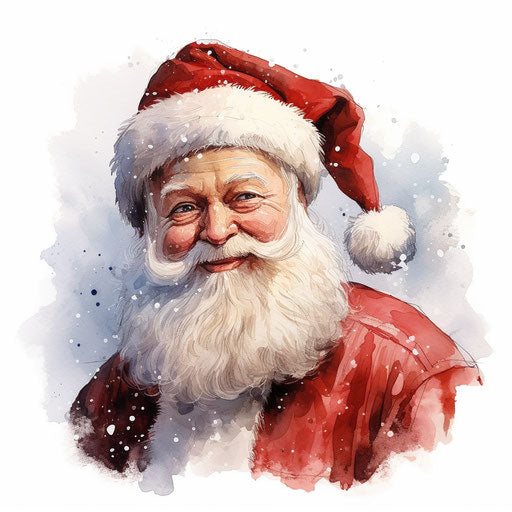 Santa Claus clipart in the style of oil painting