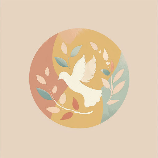 Whimsical creative logo design on pastel background, light and airy