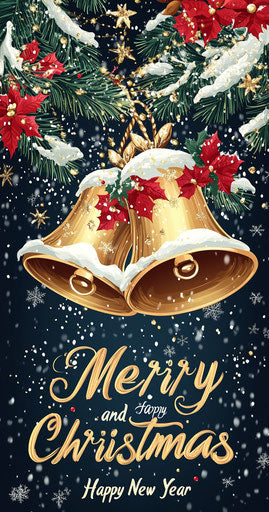 Dynamic Merry Christmas And Happy New Year Caricature Clipart for Dynamic Presentations