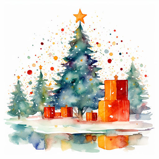 Impressionistic Art Clipart for Happy Holidays