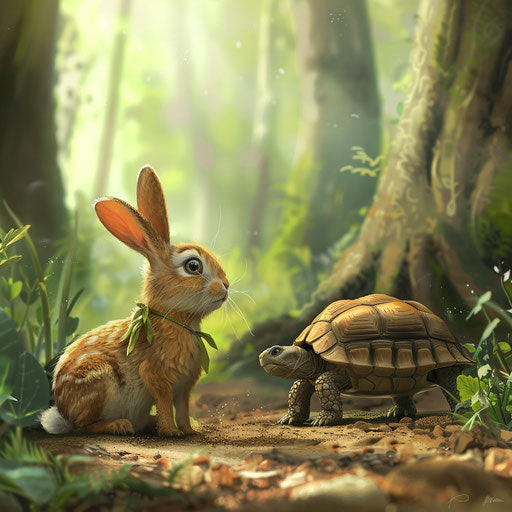 Surprising friendship between a rabbit and a tortoise