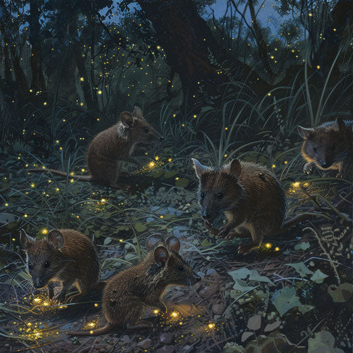Northern bandicoots emerging at dusk