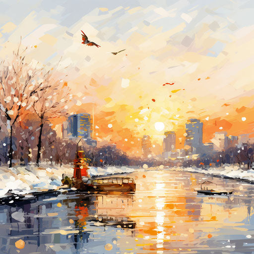 New years clip art 2024 in the style of Oil painting, on a white background