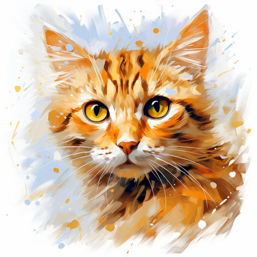 Cat illustration in the style of oil painting