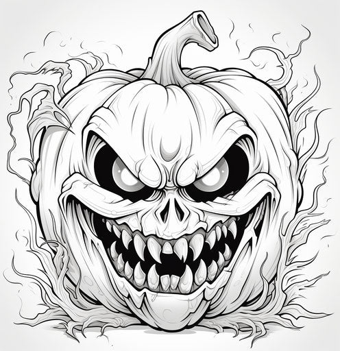 Free Halloween pumpkin coloring page for kids