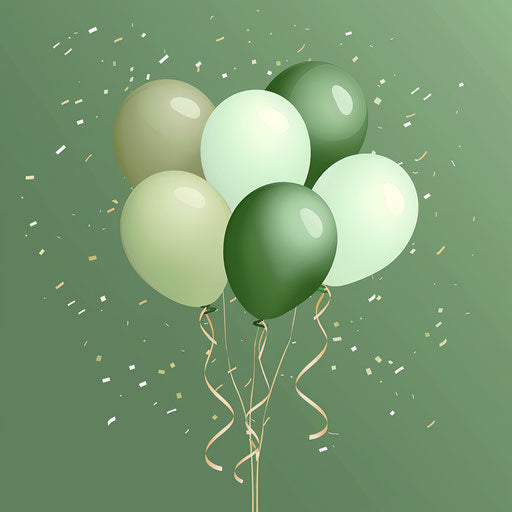 Celebration illustration with flat olive background
