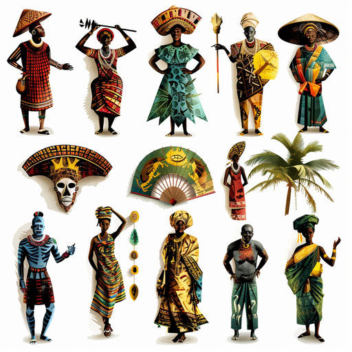 Realistic cultural illustration with deep shadows