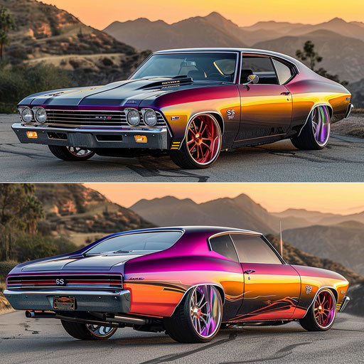 1969 Chevrolet Chevelle SS with two-tone paint and chrome details