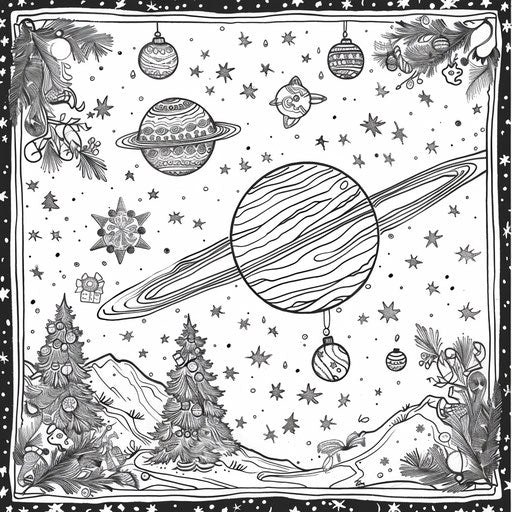 Festive planets with holiday themes
