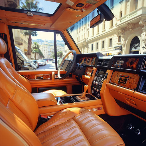 Luxury SUV with custom leather interior