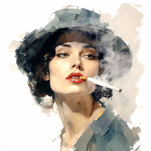 Smoke clipart in the style of an Oil painting