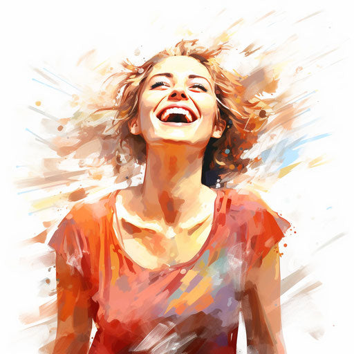 Joy in the style of Oil painting