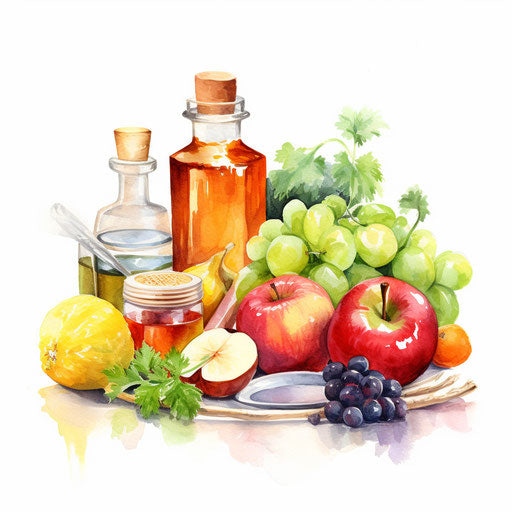 Health illustration in the style of oil painting