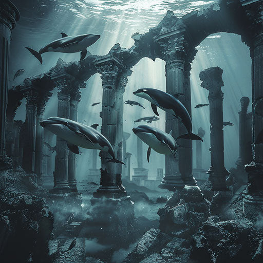 Mystery of the Underwater Ruins: Ancient Remnants and Majestic Orcas