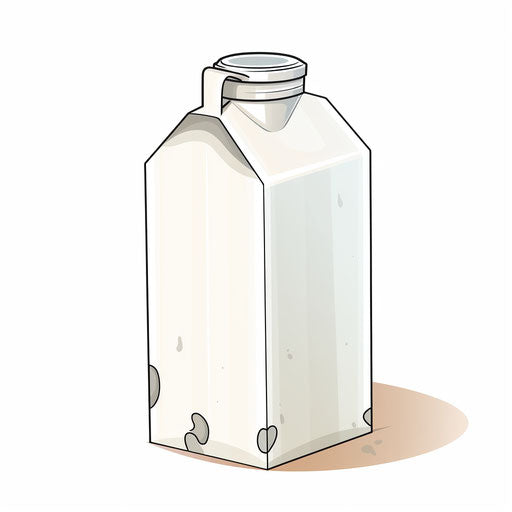 Milk illustration in Chiaroscuro Art on white background