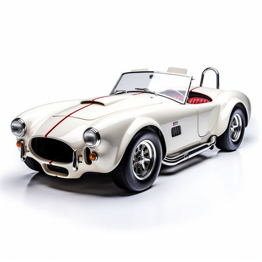 White background ac shelby cobra car