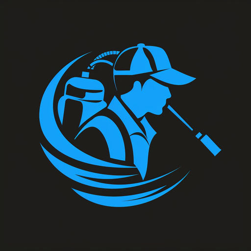 Cleaning company logo in blue and black with a modern background