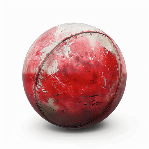 Kickball clipart with photo realistic style, dynamic colors