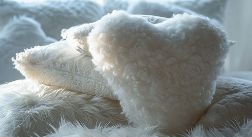 Fluffy pillows on top of pillows and white heart, caricature-like style, Keith Carter, smooth and shiny, happycore, pleasing harmony, milleniwave, lovely 37:20