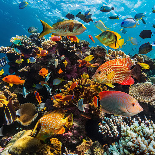 Unity and diversity of marine life at a reef