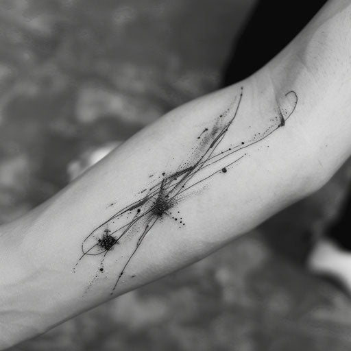 Dynamic and flowing design of Andromeda constellation tattoo