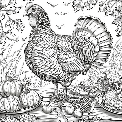 Turkey and traditional Thanksgiving feast