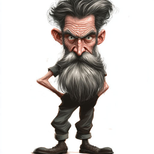 Humorous caricature of a John Brown caricature clipart with human characteristics, exaggerated long eyelashes, muscular legs, soft lighting, vibrant colors, cartoon style, surprised, high-resolution, no background, isolated