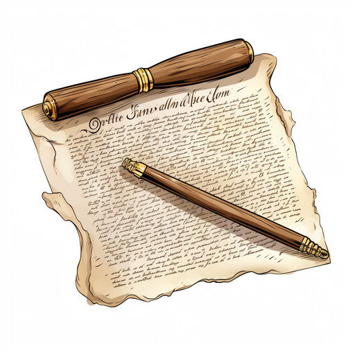 Minimalist-style constitution clipart, on white background