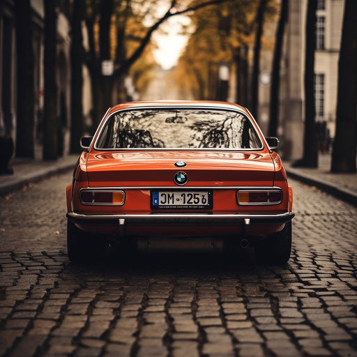 Classic BMW car, rear view
