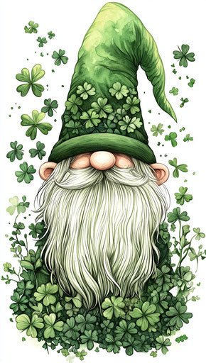 St. Patrick's Day hat, cute gnome with long beard