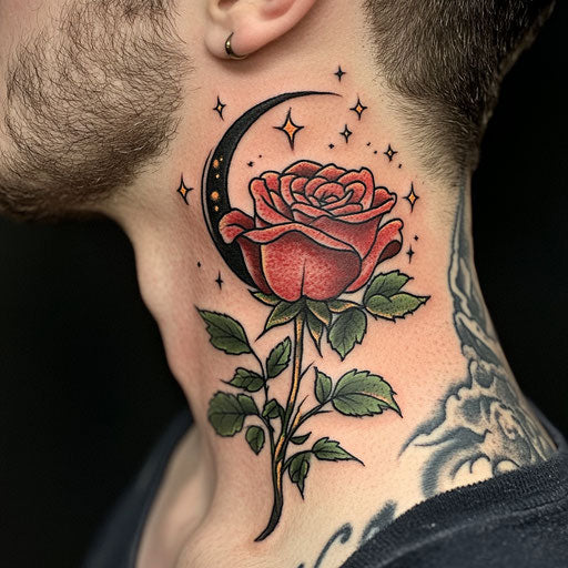 Innovative Rose Neck Tattoo Tattoo Files