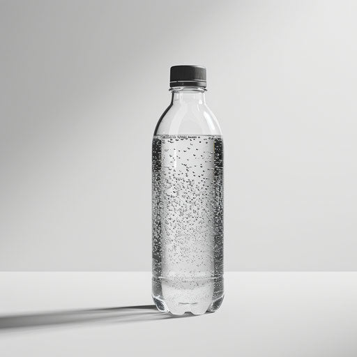 Realistic water bottle illustration on white background