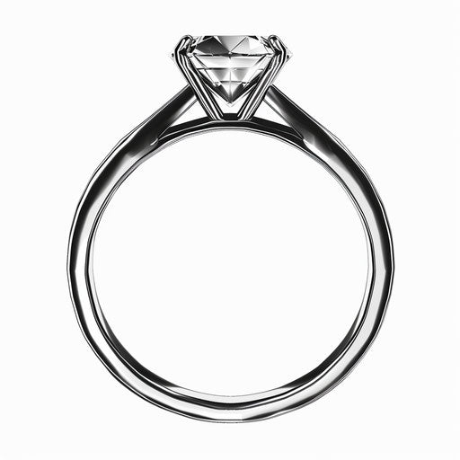Realistic engagement ring clipart on white background