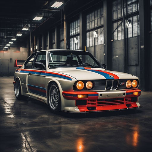 Racing stripes for the classic BMW M3