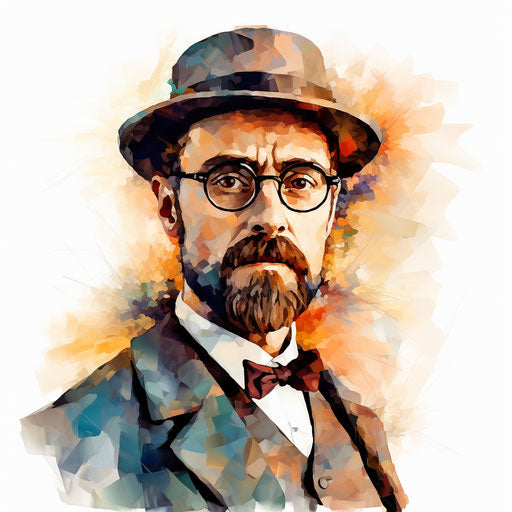 Mr. Clipart illustration in the style of Impressionistic Art, on white background