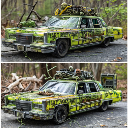 Customized zombie apocalypse Cadillac