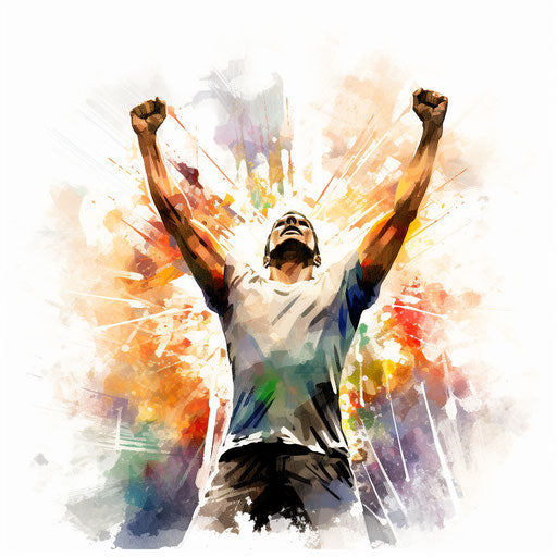 Impressionistic power art on white background