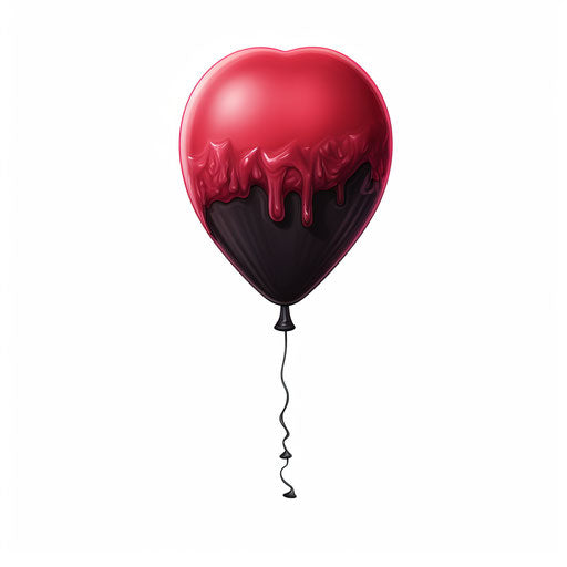 Balloon clipart in the style of Chiaroscuro Art, on white background