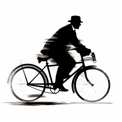 Cycle clipart in the style of Chiaroscuro Art on a white background