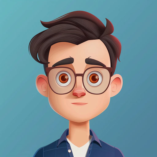 Cartoon clipart with realistic style on blue background