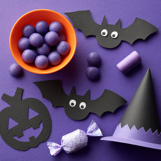 Halloween Festivities with Candies and Decorations