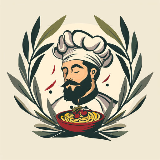 Italian cuisine: chef hat and iconic dish