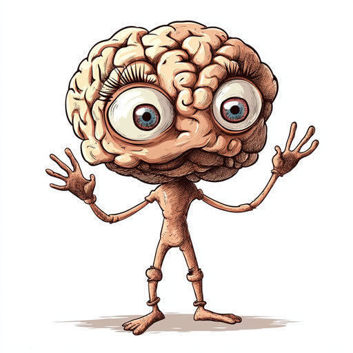 Versatile Brain Caricature Clipart for All Occasions