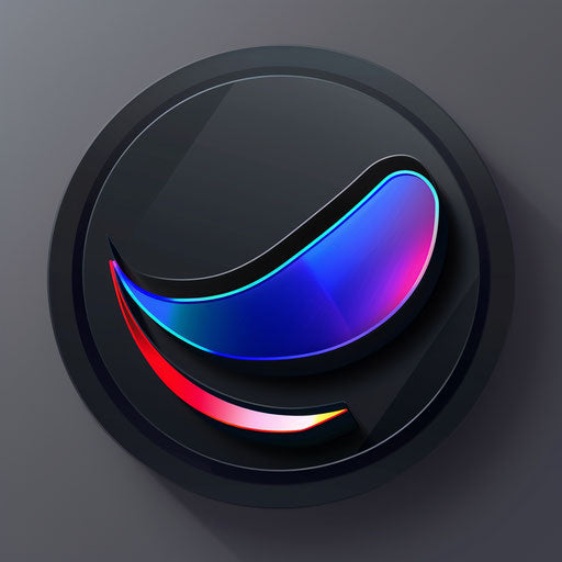 Tech-inspired app logo with futuristic elements and a sleek design