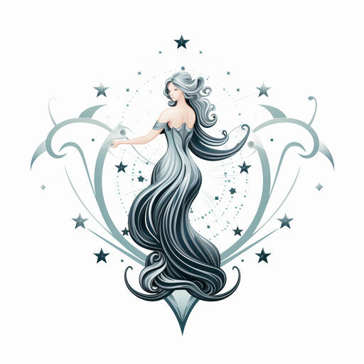 Virgo symbol on white background