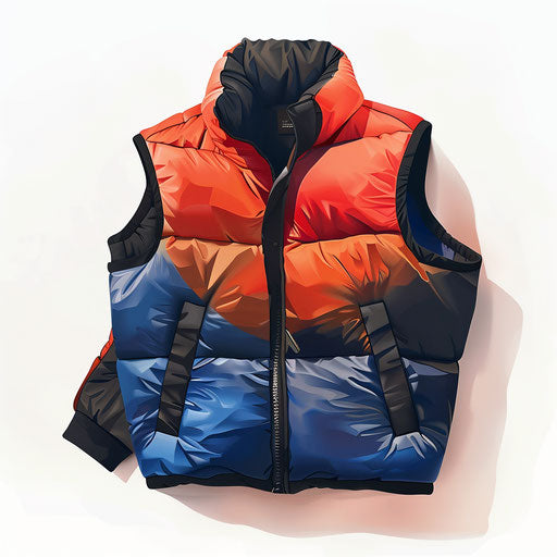 Realistic vest clipart on flat white background