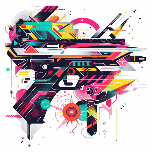 Abstract futuristic laser gun